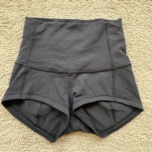 EUC Lululemon Black High Rise Shorts Size 2